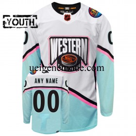 Kinder CUSTOM Eishockey Trikot 2023 All-Star Adidas Weiß Authentic
